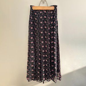 Black Floral Maxi Skirt